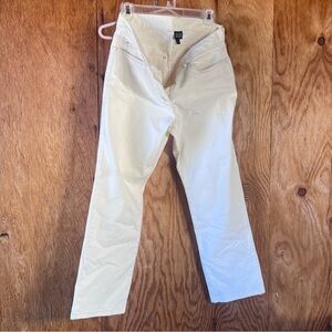 Eileen Fisher Women's Cream/Off White Stretch Chino Pants Size Small